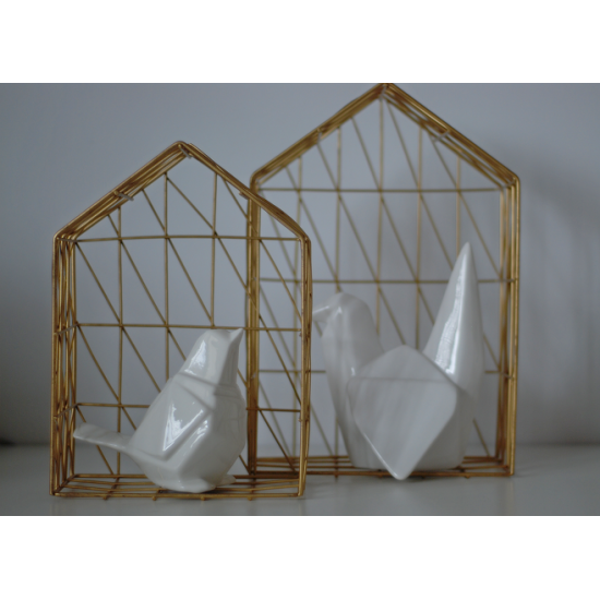 Ptaszek, Ozdoba Origami, Biały, Skandynawski Styl